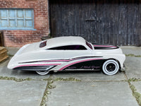 Hot Wheels Purple Passion white and pink L. Wood Design loose car, right side view