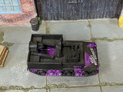 Hot Wheels Rocket Shot Night Force black and purple, top view