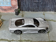 Hot Wheels Saleen S7 silver with PR5 wheels, top view