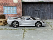 Hot Wheels Saleen S7 silver loose car, right side view
