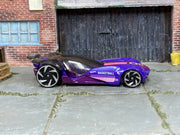 Hot Wheels Sky Dome purple Tokyo 2020 basketball loose car, right-side view