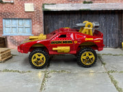 Hot Wheels Sting Rod Iron Man red and gold loose car, left-side view