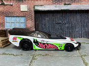 White green and pink number 44 Hot Wheels Supercharged loose car, right side view