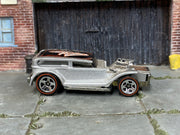 Hot Wheels The Demon silver with black Redlines roof graphic, right side view