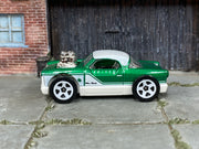 Hot Wheels The Nash metallic green and white loose car, left side view