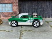 Hot Wheels The Nash metallic green and white loose car, right side view
