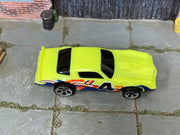Hot Wheels Thunderbird Stocker 1988 Color Racers light green number 4 loose car, top view