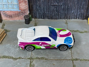 Hot Wheels Toyota MR2 Rally white Midnite Racers 2 loose car, top view