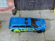 Hot Wheels Track Dwagon 2025 blue HW Wagons, top view