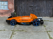 Hot Wheels What-4-2 translucent orange 2004 C2730 loose car, right-side view