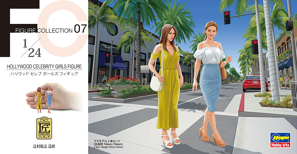 Hasegawa 1/24 Figure Collection 07 Hollywood Celebrities Girls (29107) exact product view 1