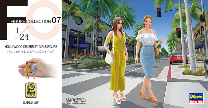 Hasegawa 1/24 Figure Collection 07 Hollywood Celebrities Girls (29107) exact product view 1