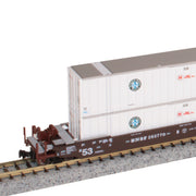 Gunderson MAXI-IV Double Stack Car w/ Hub Containers (106-6185) exact product view 1
