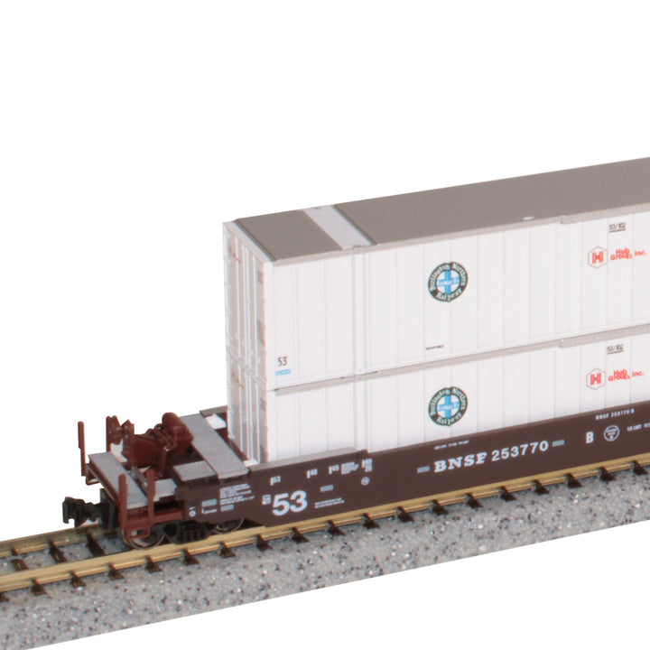 Gunderson MAXI-IV Double Stack Car w/ Hub Containers (106-6185) exact product view 1