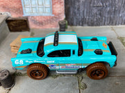 Loose Hot Wheels: 1955 Chevy Big Air Bel Air 4x4 in Blue and White — view 2