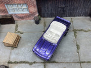 Loose Hot Wheels 1969 Chevy Camaro Convertible In Purple and White — view 5