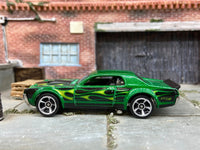 Loose Hot Wheels - 1968 Mercury Cougar - Green with Flames