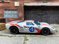 Loose Hot Wheels Ford GT40 - White #4 Gumball 3000
