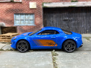 Loose Hot Wheels Alpine A110 Dressed in Blue and Orange #36 — view 3