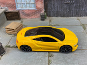 Loose Hot Wheels 2017 Acura NSX - Yellow — view 2