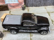 Loose Hot Wheels Dodge Power Wagon 4x4 Truck In Black and Pink — view 2