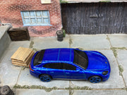 Loose Hot Wheels - Porsche Panamera Turbo S E-Hybrid Sport Turismo - Blue — view 3