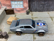 Loose Hot Wheels - Custom Ford Maverick - Silver #94 Greddy Livery — view 2