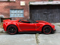 Loose Hot Wheels - Chevy Corvette C7 Z06 Convertible - Red — view 3
