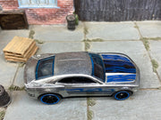 Loose Hot Wheels Chevy Camaro Concept Dressed in 50th Anniversary Zamac and Blue — view 2