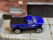 Loose Hot Wheels - 1997 Ford F150 4X4 Truck - Blue, White and Red — view 2