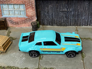 Loose Hot Wheels - Custom Ford Maverick - Light Blue and Black — view 2