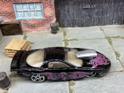 Loose Hot Wheels - Pro Stock Pontiac Firebird - Black and Purple Skull Livery — view 2