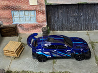 Loose Hot Wheels - Ford Mustang Mach-E 1400 - Dark Blue and Silver Ford Performance — view 2