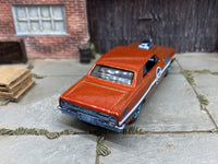 Loose Hot Wheels - 1964 Chevy Chevelle SS - Orange White and Blue #53 — view 2