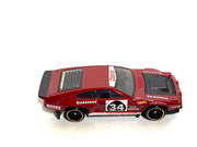 Loose Hot Wheels - Dimachinni Veloce Race Car - Castrol Racing Dark Red 34 — view 2