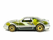 Loose Hot Wheels - 1992 Ford Mustang Fox Body - ZAMAC, Green and Black — view 3