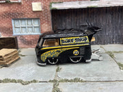 Loose Hot Wheels - VW Volkswagen Kool Kombi - Black and Yellow — view 4