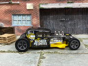 Loose Hot Wheels Mod Rod - Black and Yellow 'Broken Promises' — view 3