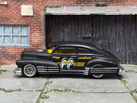 Loose Hot Wheels - 1947 Chevy Fleetline - Satin Black and Yellow Mooneyes Livery