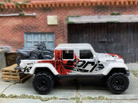 Loose Hot Wheels - 2020 Jeep Gladiator - White Borla — view 3