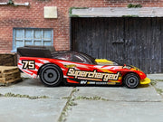 Loose Hot Wheels - Supercharged Funny Car Dragster - Red and Yellow 75 — view 3