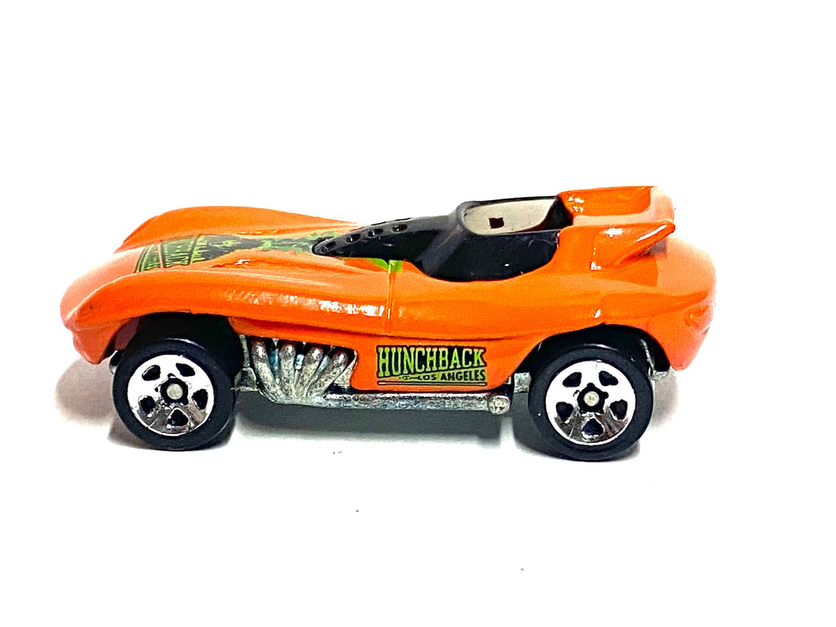 Loose Hot Wheels - Cat-A-Pult - Orange and Green Hunchback
