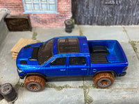 Loose Hot Wheels - 2020 Dodge Ram 1500 Rebel 4x4 Truck - Blue — view 2