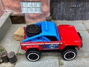 Loose Hot Wheels - Ford Bronco 4×4 - Red and Blue #18 Livery — view 2