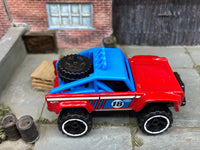 Loose Hot Wheels - Ford Bronco 4×4 - Red and Blue #18 Livery — view 2