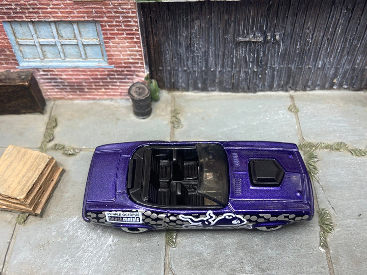 Loose Hot Wheels - Plymouth Barracuda Convertible King Kuda - Purple — view 2