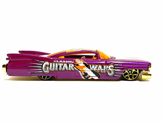Loose Hot Wheels - 1959 Cadillac - Purple and Orange Guitar Wars