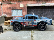 Loose Hot Wheels: 1955 Chevy Big Air Bel Air 4x4 in Blue Gray — view 3