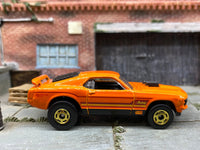 Loose Hot Wheels - Ford Mustang Mach 1 - Orange — view 3
