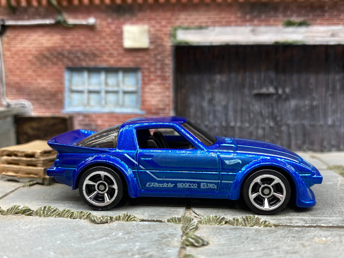 Loose Hot Wheels - Mazda RX-7 - Blue Greddy Livery